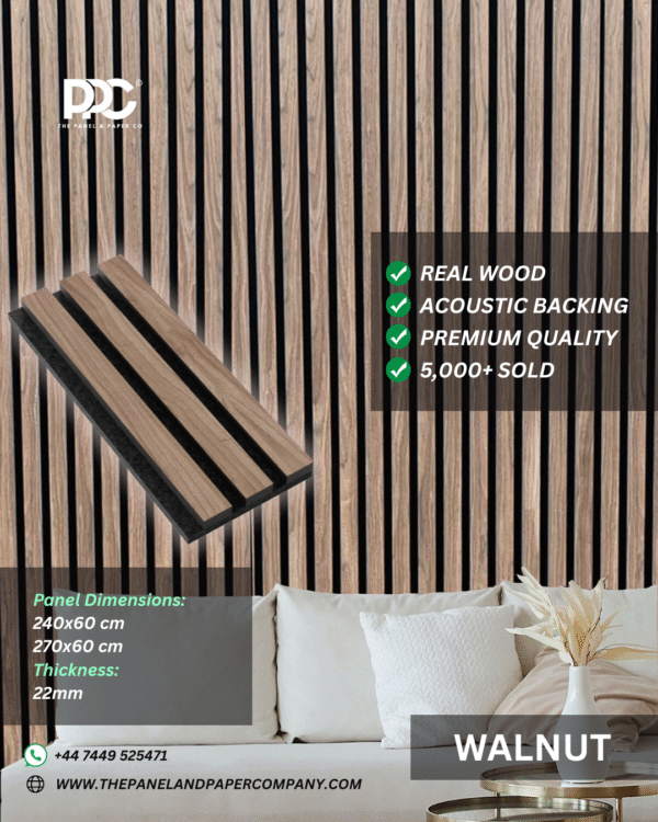 Walnut Acoustic Wall Panel