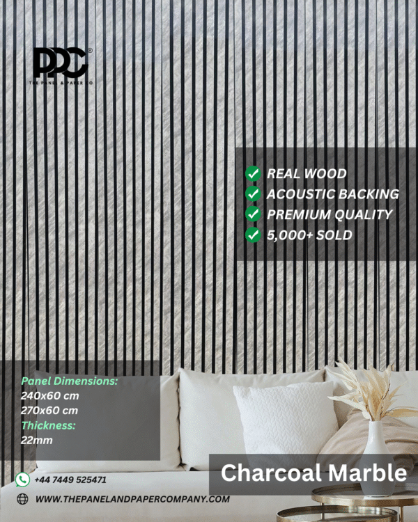 Charcoal Marble Acoustic Wall Panel