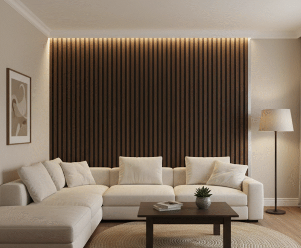 WPC 3D SLAT Wall Panels - Dark Oak
