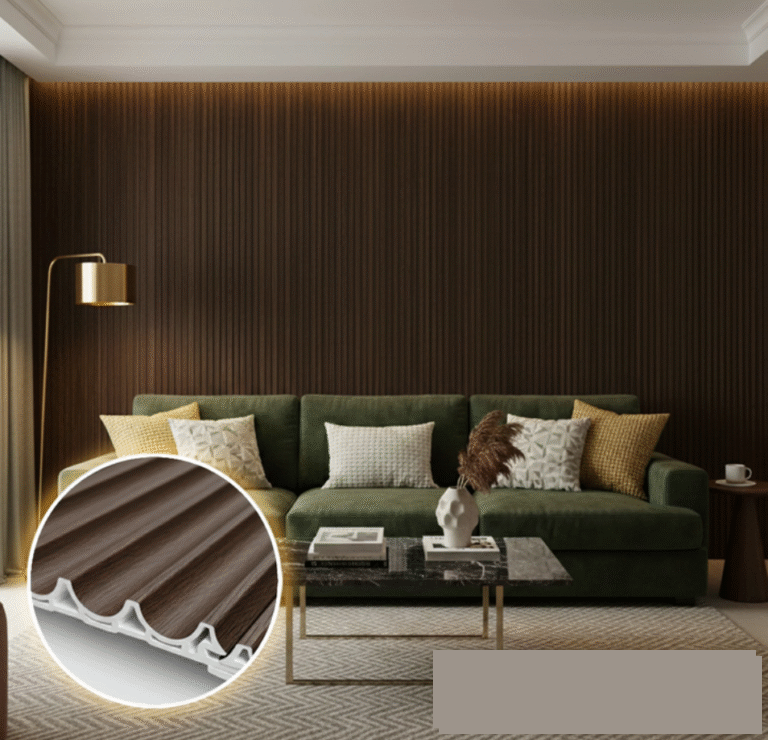 Light Walnut Acoustic Wall Panel Sample in Epping: London Area Guide in a UK interior