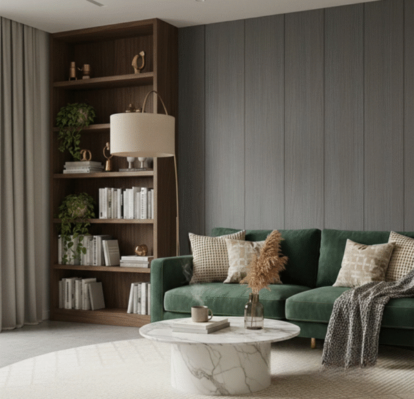 PPC® WPC FLAT Decorative Wall Panels 236×40cm (SET of 5) - Ash Grey