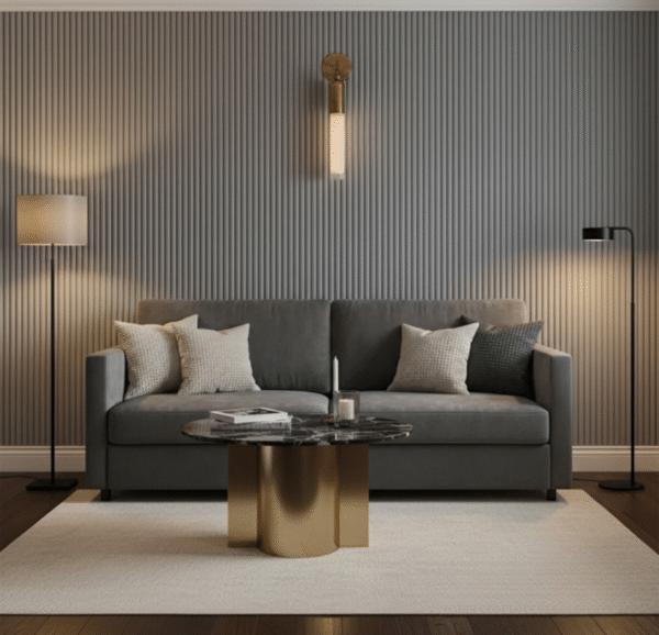 PPC®  WPC 3D FLUTED Wall Panels 235×16cm (SET of 15) - Matte Grey