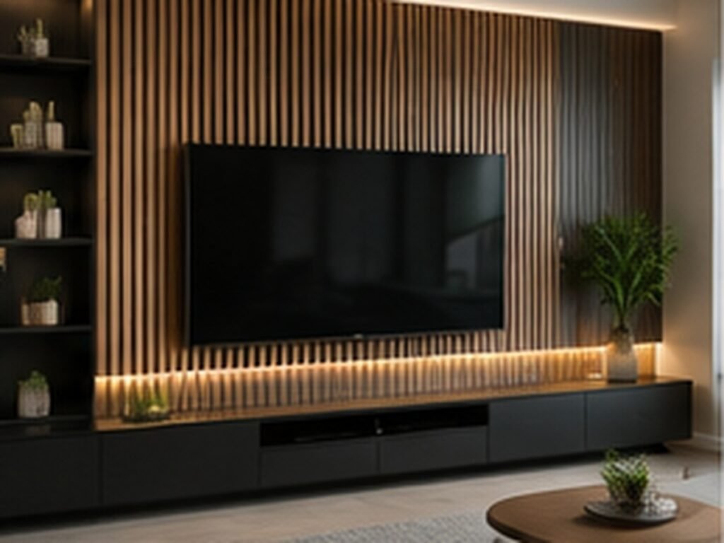 Slat wall panels London example