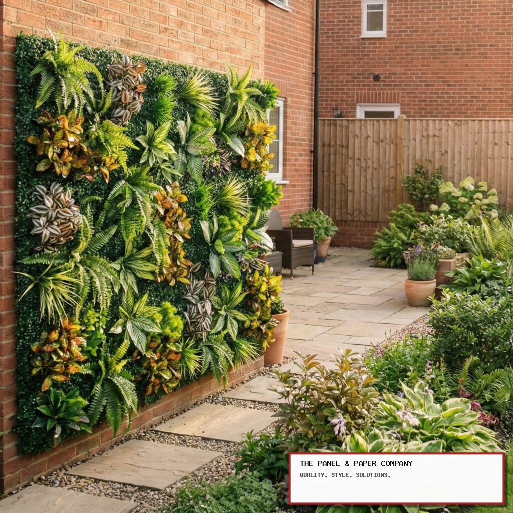 Riviera Wild Orchid Mixed Style Artificial Floral Green Wall Panel in Brentwood: London Area Guide in a UK interior