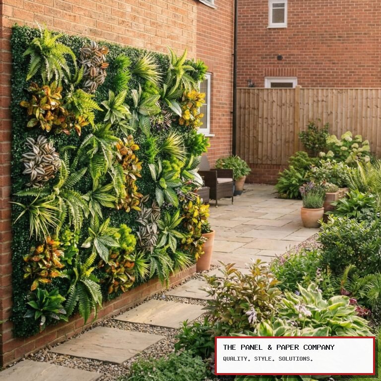 Riviera Wild Orchid Mixed Style Artificial Floral Green Wall Panel in Brentwood: London Area Guide in a UK interior