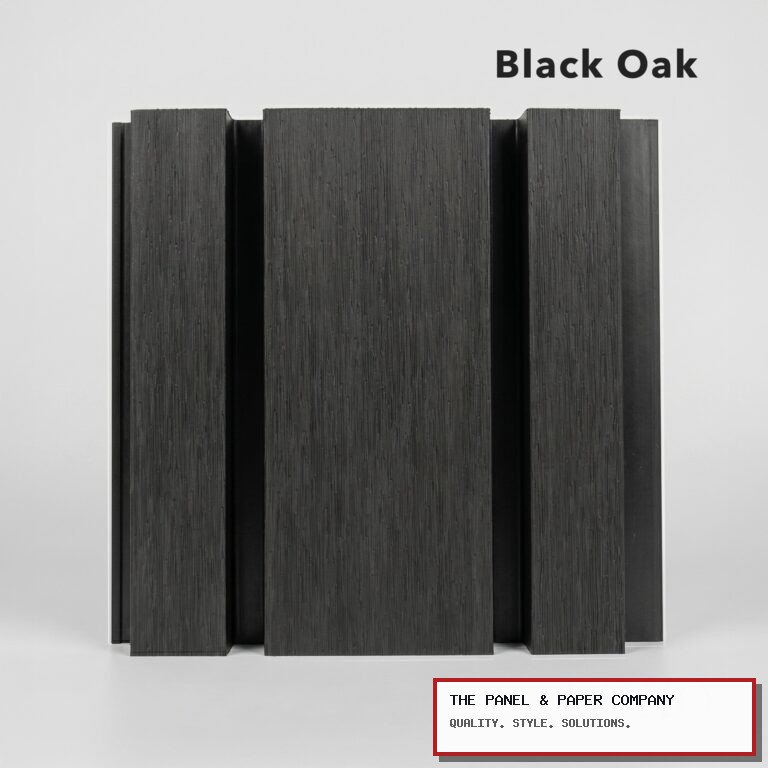 Exterior Wall Panel Composite Cladding 86mm Wide Slat - Black Oak - in Kent: London Wall Panel Guide in a UK interior
