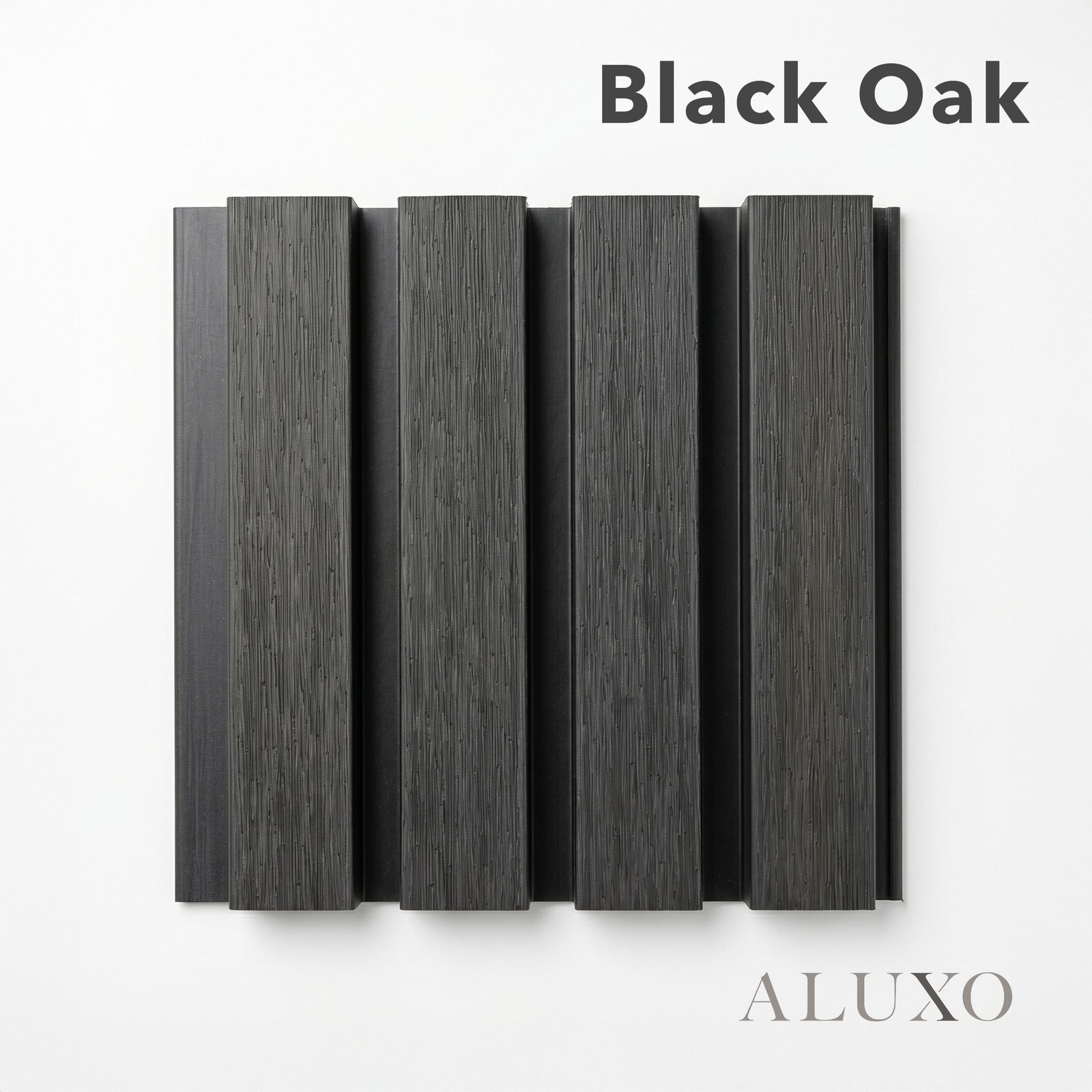 Exterior Wall Panel Composite Cladding Standard Slat - Black Oak | 180cm / 290cm (Set of 4) - The Panel & Paper Co image