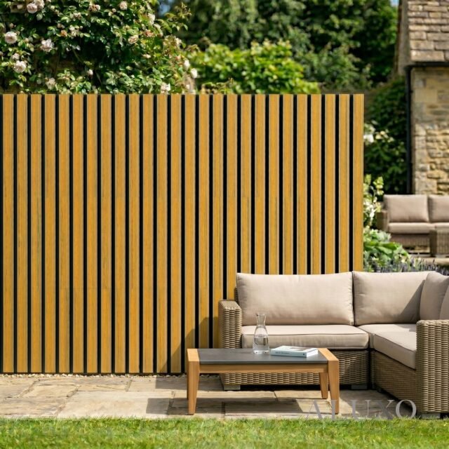 Exterior Wall Panel Composite Cladding Standard Slat - Walnut | 180cm / 290cm (Set of 4) - The Panel & Paper Co image
