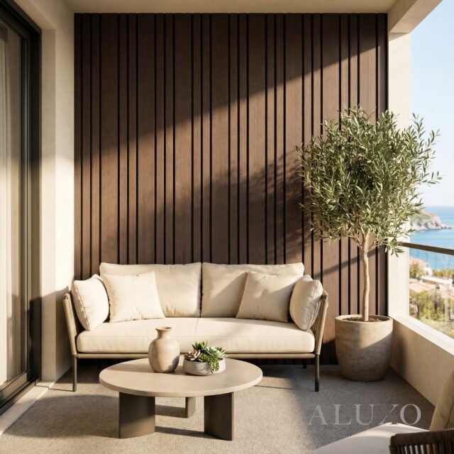 Exterior Wall Panel Composite Cladding 86mm Wide Slat - Smoked Oak | 180cm / 290cm (Set of 4) - The Panel & Paper Co image