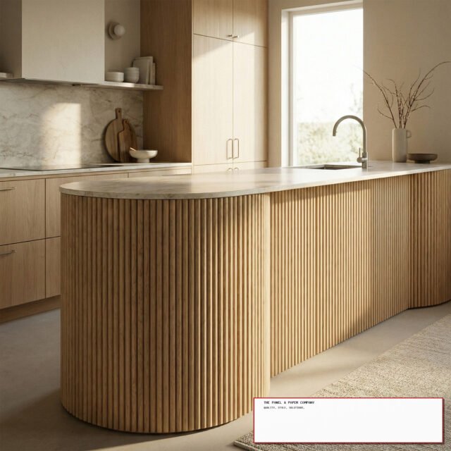 Flexible Oak Reeded Wall Panel | Mini Fluted Wood Slats 240cm x 60cm (Set of 2) - The Panel & Paper Co image