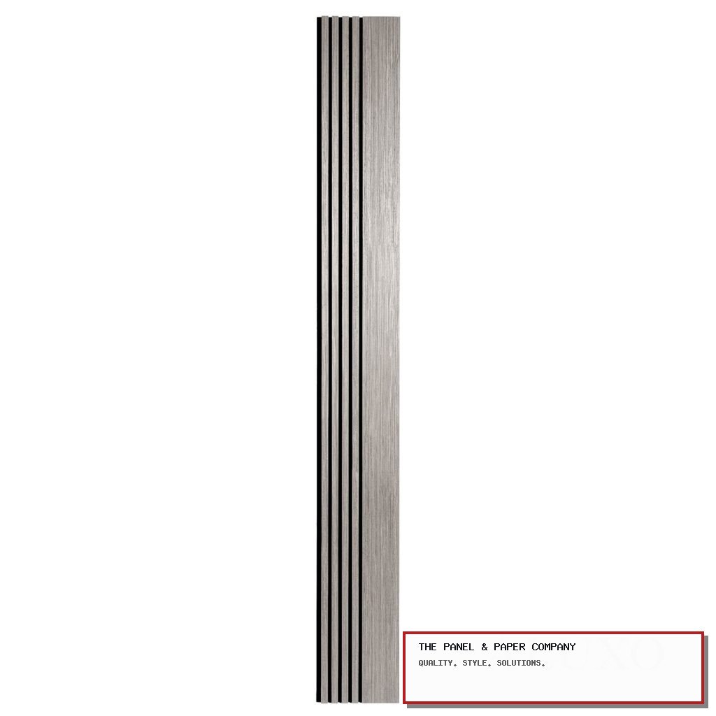 Premium Wide Grey Coloured Wall Panel - 3-Sided Wrap Design 240cm x 30cm in Chigwell: London Wall Panel Guide in a UK interior