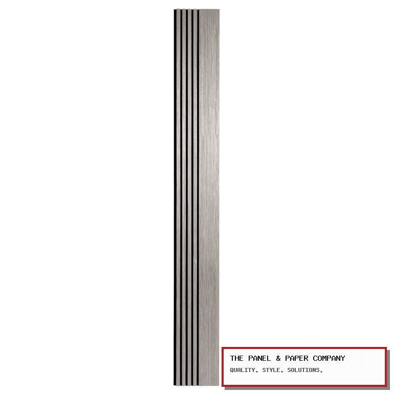 Premium Wide Grey Coloured Wall Panel - 3-Sided Wrap Design 240cm x 30cm in Chigwell: London Wall Panel Guide in a UK interior