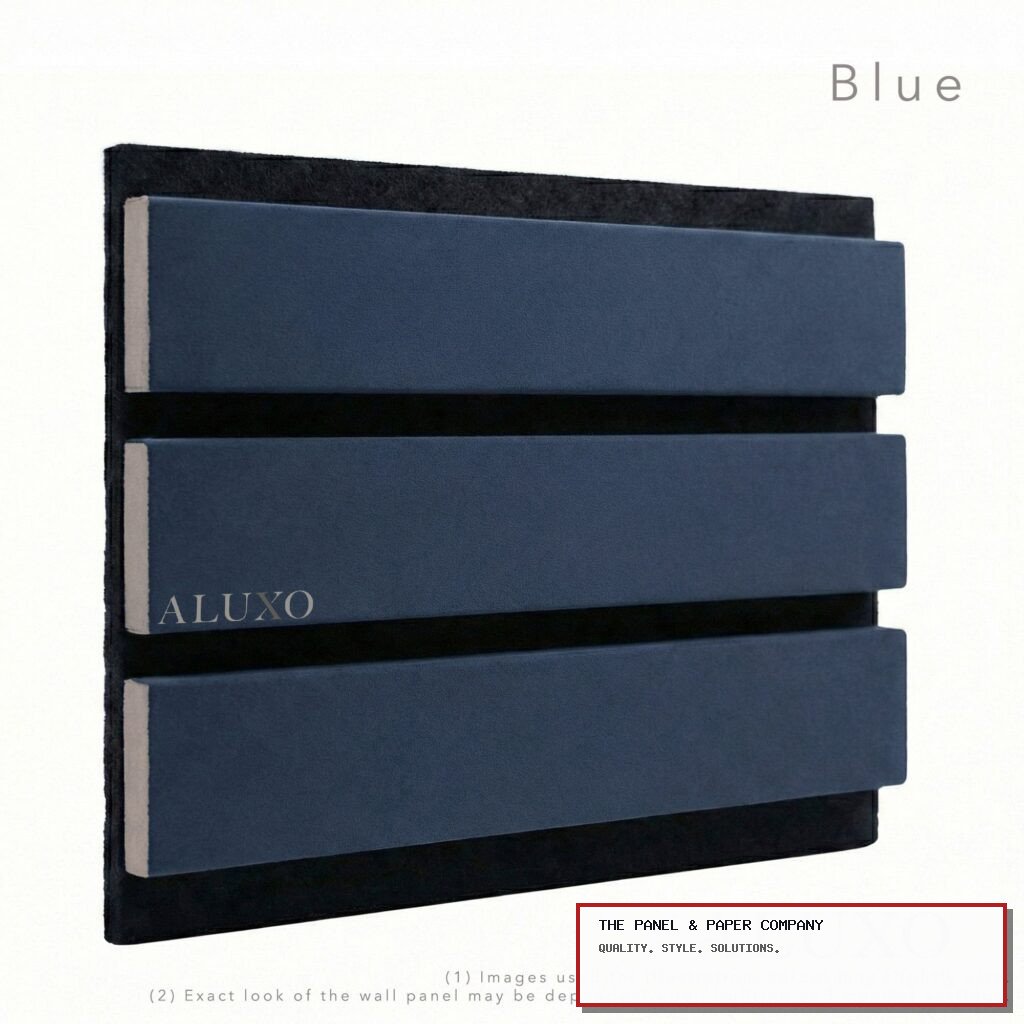 Premium Wide Blue Coloured Wall Panel - 3-Sided Wrap Design 240cm x 30cm in Lewisham: London Wall Panel Guide in a UK interior