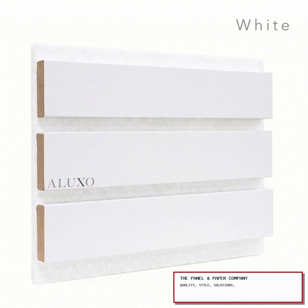 Premium Wide White Coloured Wall Panel - White Felt Backing 240cm x 30cm in Loughton: London Wall Panel Guide in a UK interior