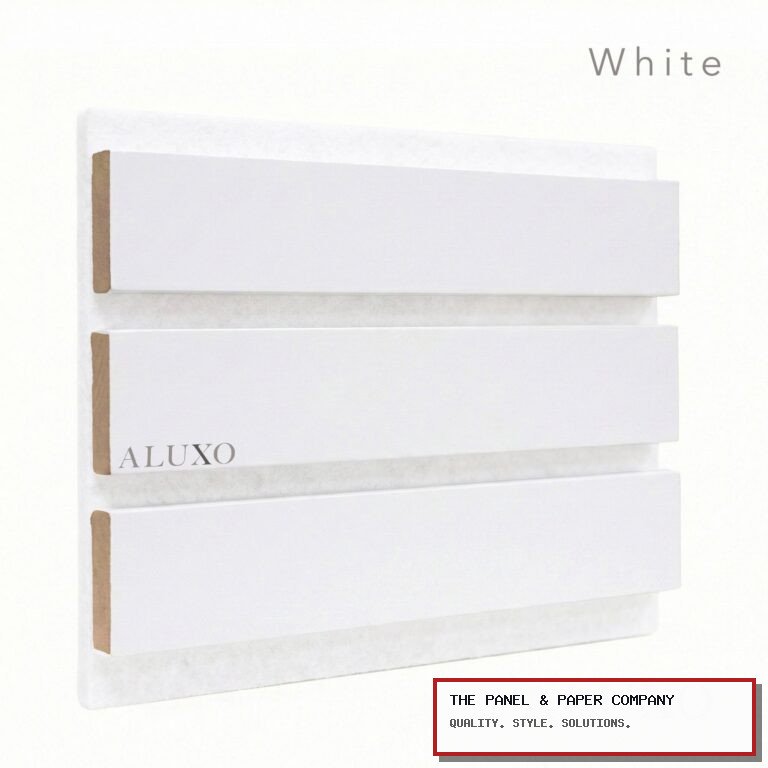 Premium Wide White Coloured Wall Panel - White Felt Backing 240cm x 30cm in Loughton: London Wall Panel Guide in a UK interior