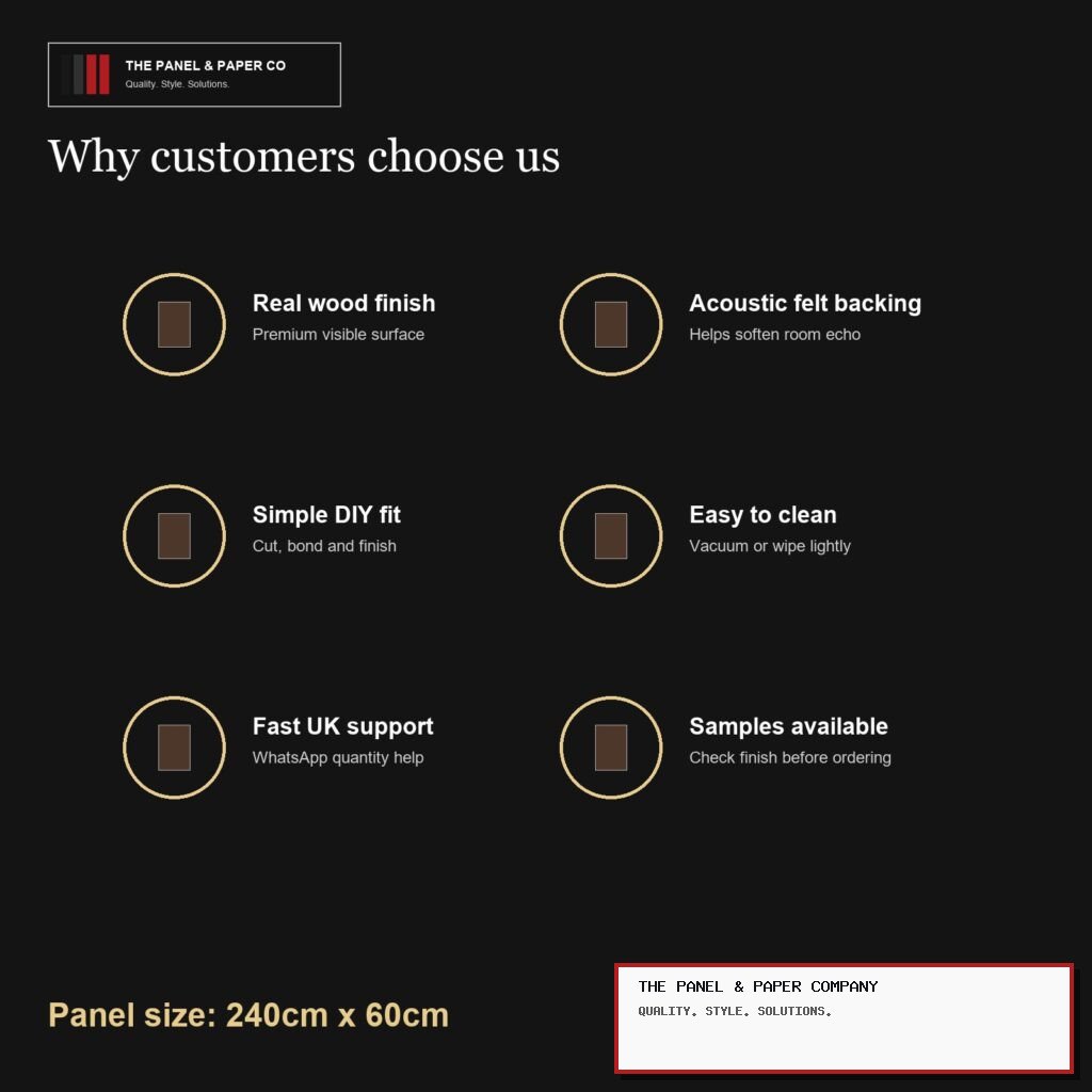 Dark Smoke Acoustic Wall Panel Sample in Hemel Hempstead: London Area Guide in a UK interior