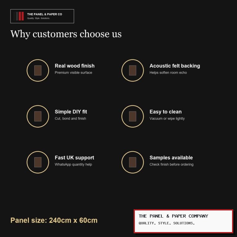 Dark Smoke Acoustic Wall Panel Sample in Hemel Hempstead: London Area Guide in a UK interior