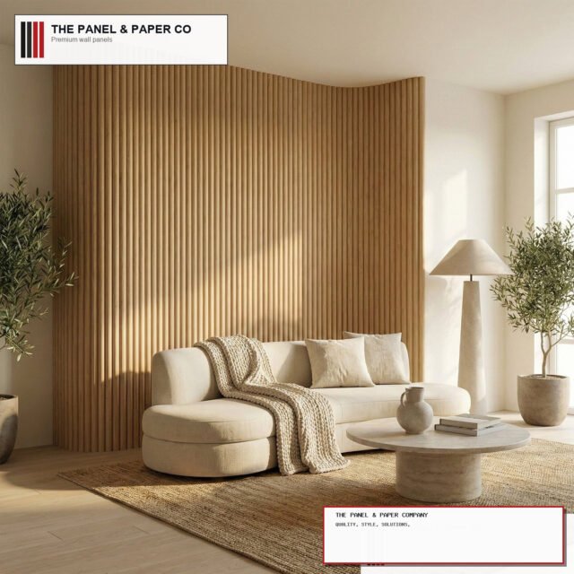 Flexible Oak Fluted Wall Panel - Premium Wood Slats 240cm x 60cm (Set of 2) - The Panel & Paper Company
