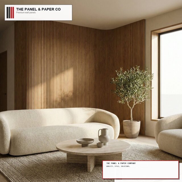 Flexible Walnut Fluted Wall Panel - Premium Wood Slats 240cm x 60cm (Set of 2) - The Panel & Paper Company