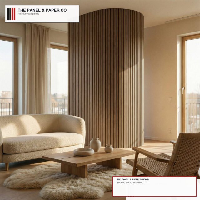Flexible Walnut Slatted Wall Panel - Flexible Wood Slats 240cm x 60cm (Set of 2) - The Panel & Paper Company