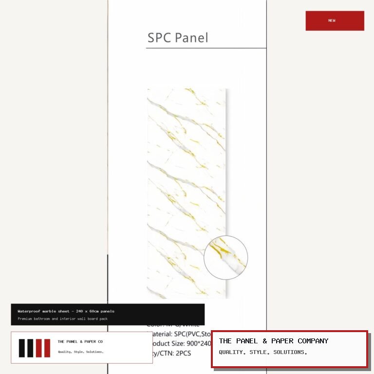 Gold and White Marble Waterproof Wall Sheet in East London: London Wall Panel Guide in a UK interior