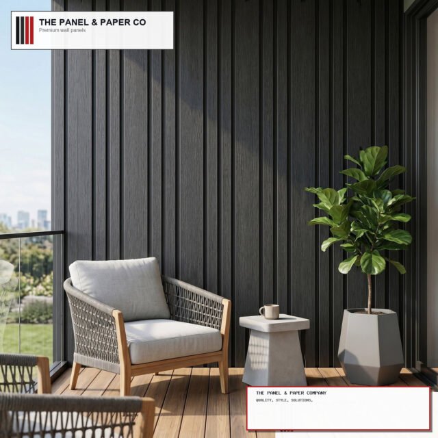 Outdoor Composite Cladding 86mm Wide Slat - Black Oak - 180cm / 290cm (Set of 4) - The Panel & Paper Company