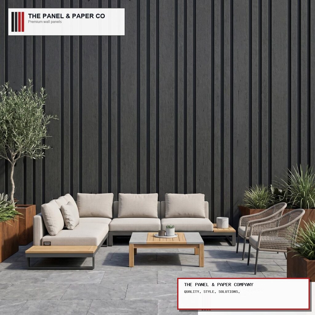 Outdoor Composite Cladding 86mm Wide Slat - Black Oak in Orpington: London Area Guide in a UK interior