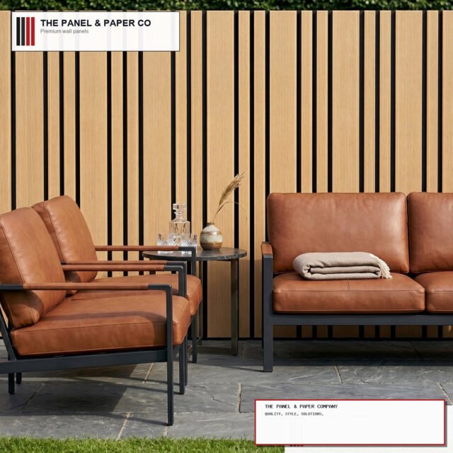 Outdoor Composite Cladding 86mm Wide Slat - Light Oak - 180cm / 290cm (Set of 4) - The Panel & Paper Company
