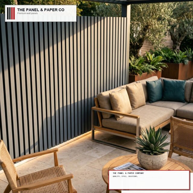 Outdoor Composite Cladding Standard Slat - Grey Oak - 180cm / 290cm (Set of 4) - The Panel & Paper Company
