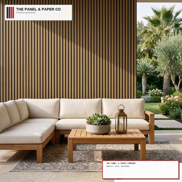 Outdoor Composite Cladding Standard Slat - Light Oak - 180cm / 290cm (Set of 4) - The Panel & Paper Company