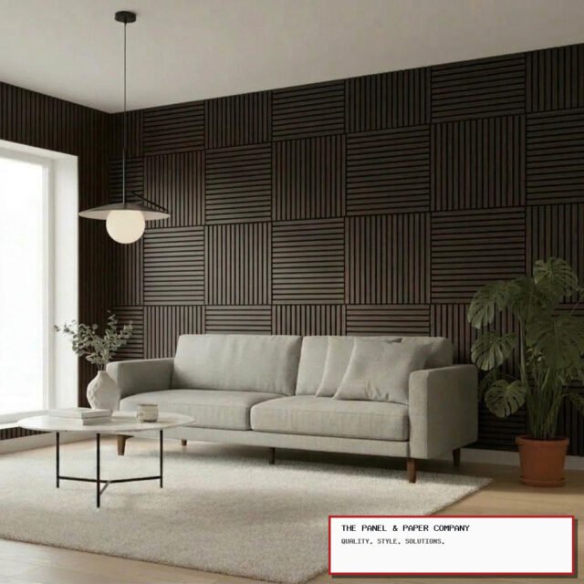 Dark Oak 3D Acoustic Wall Panels - Pack of 4