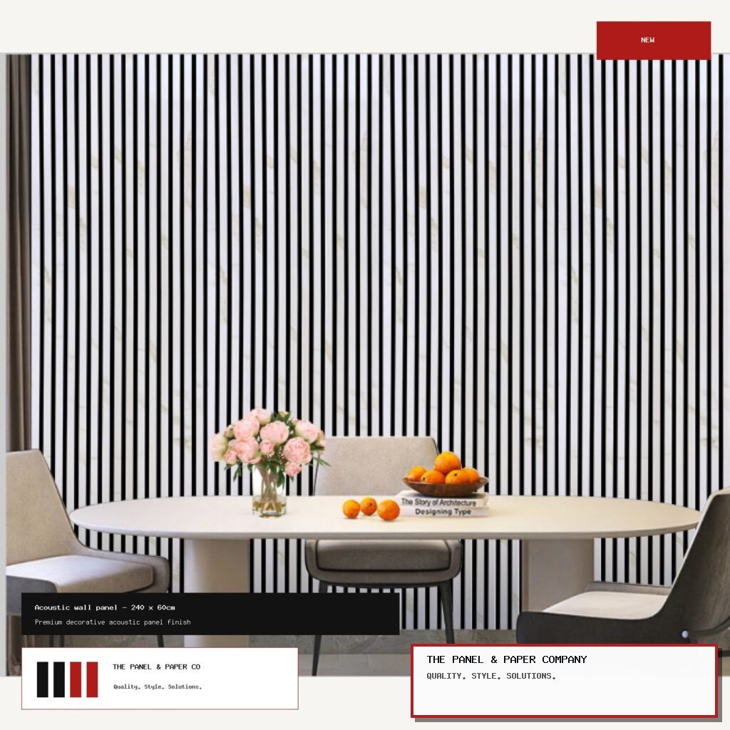 Acoustic wall panels supplied by The Panel and Paper Company in London