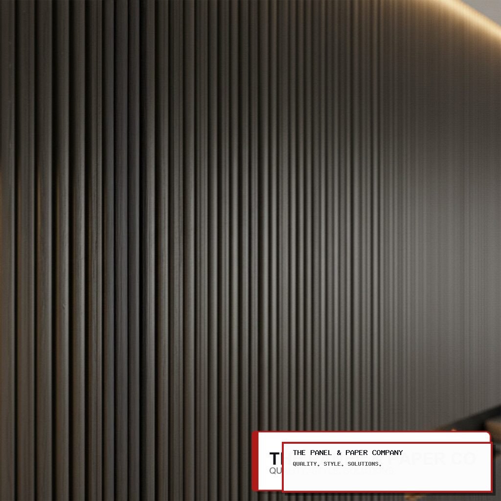 WPC 3D Fluted Panels - Black Brushed in North London: London Area Guide in a UK interior