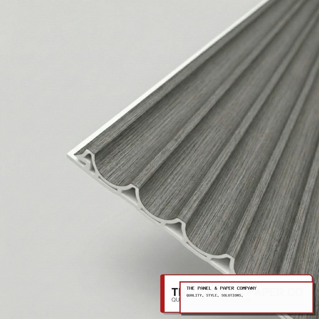 WPC 3D Wave Panels 235x15.9cm - Ash Grey in Essex: London Area Guide in a UK interior
