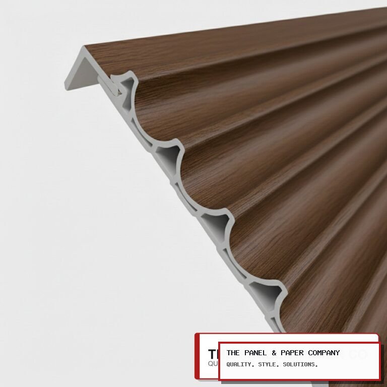 WPC 3D Wave Panels 235x15.9cm - Walnut in South London: London Area Guide in a UK interior