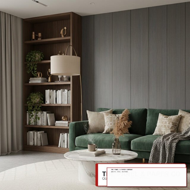 WPC Flat Decorative Wall Panels 236x40cm (Set of 5) - Ash Grey - The Panel & Paper Co image 1