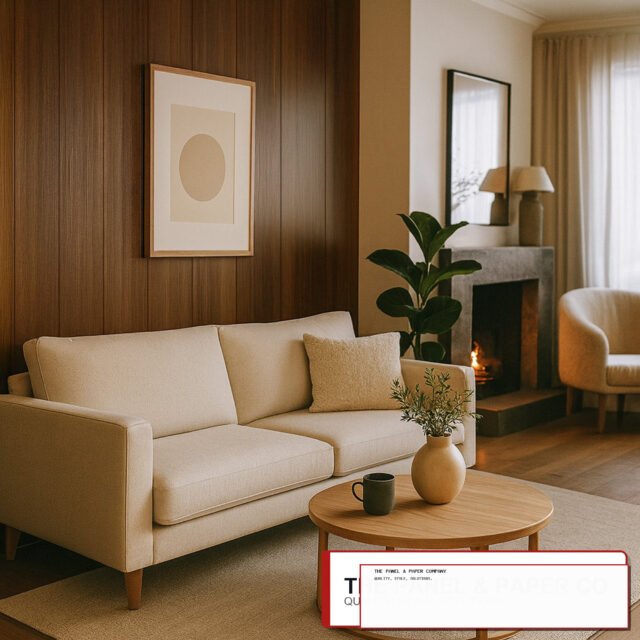 WPC Flat Decorative Wall Panels 236x40cm (Set of 5) - Walnut (Dark Oak) - The Panel & Paper Co image 1