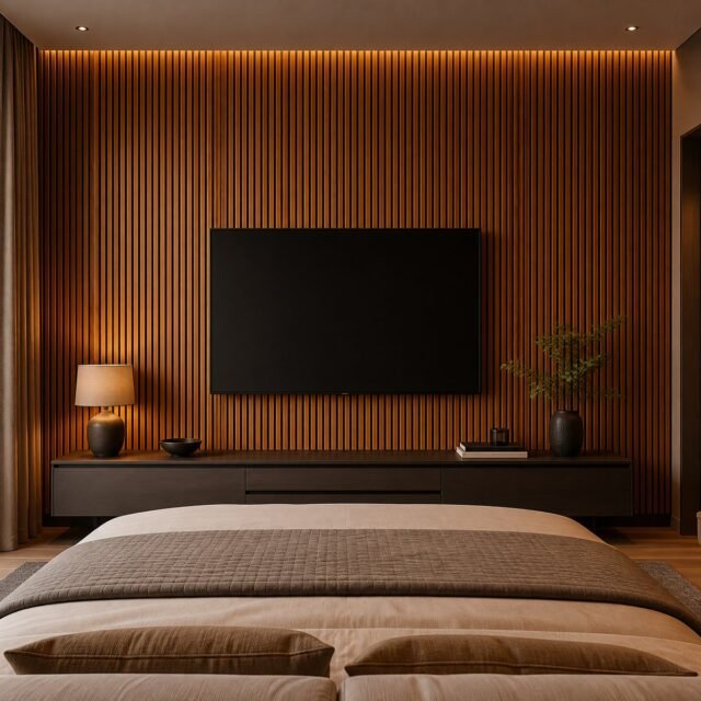 6 Pack LED Wood Panel Strip Light in Staines: London Area Guide in a UK interior