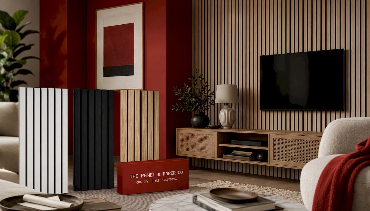 White Acoustic Wall Panel – 240 x 60cm
