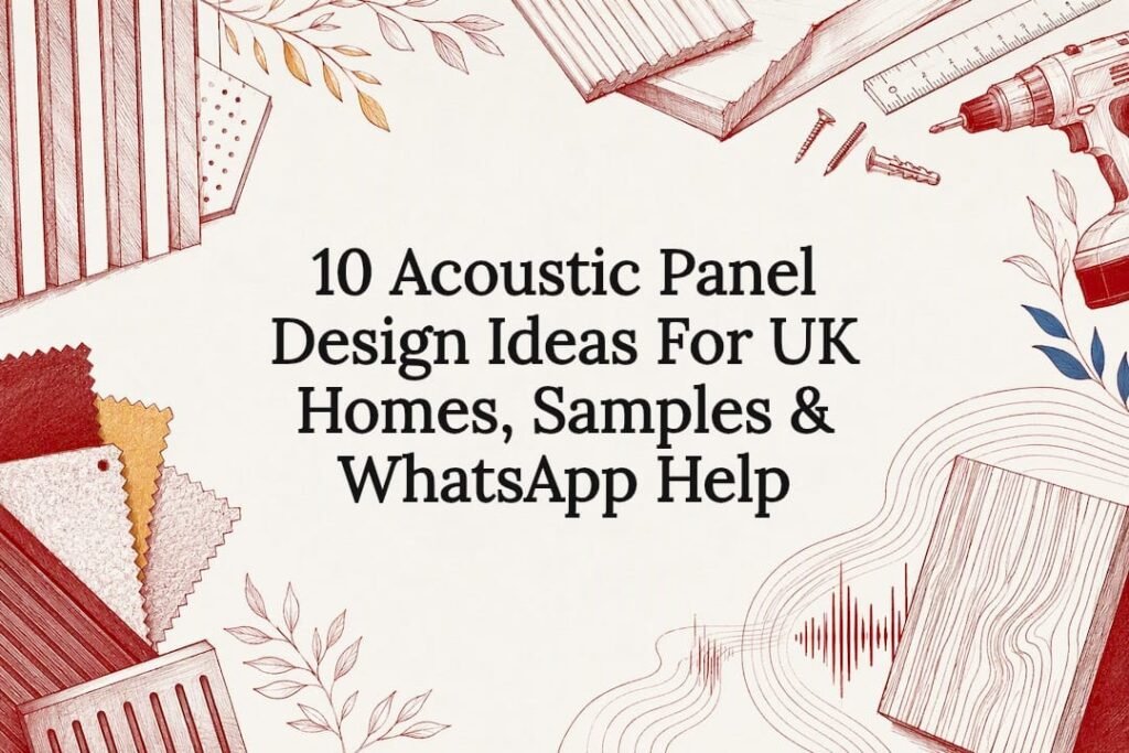 Decorative acoustic panel design title card