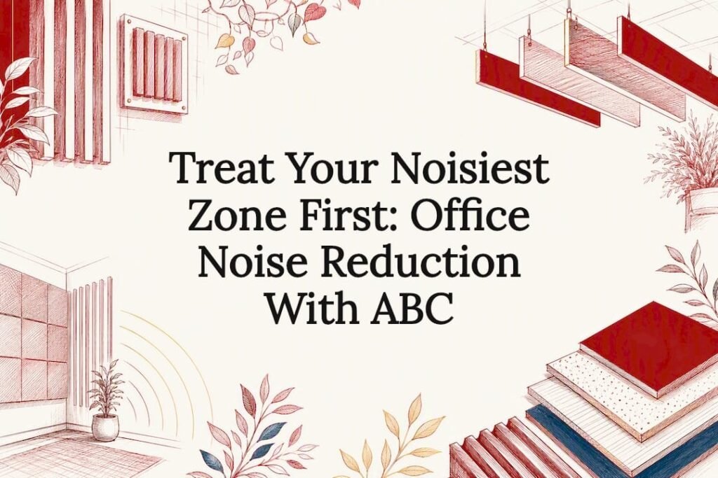 Decorative office noise reduction title card