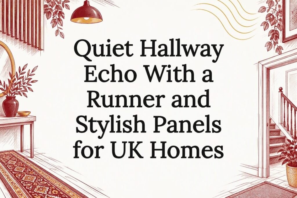 Sketch-framed title card for hallway acoustics