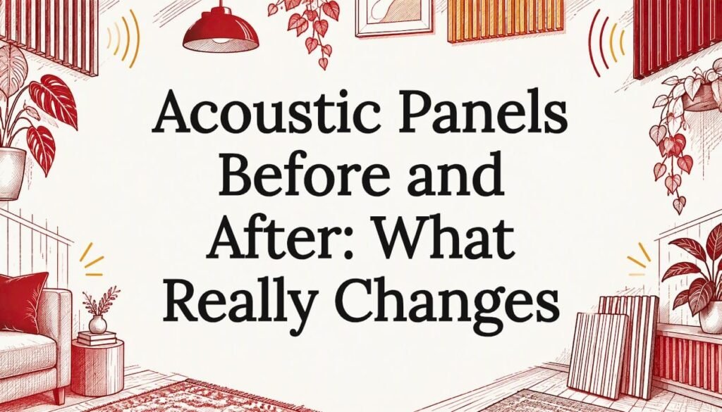 Decorative acoustic panel title card